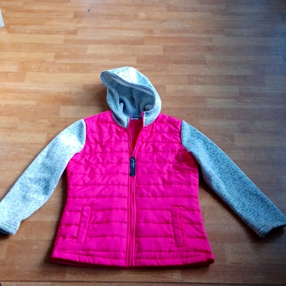 Jessica Simpson jacket pink and gray size 14-16